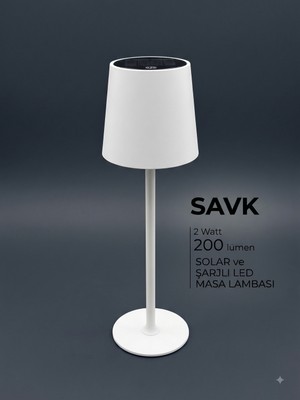 Şavk Solar ve Şarjlı LED Masa Lambası