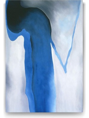 Asitan Georgia Okeeffe - Siyah Mavi ve Gri Tablosu - 70X100CM