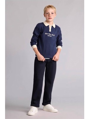 Defacto Pike Regular Pamuklu Fit Lacivert Erkek Çocuk Pantolon H5349A8/NV91