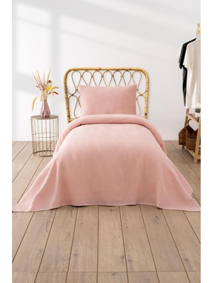 Asitan Waffle Tek Kişilik Pike Seti Pudra 160X220 cm
