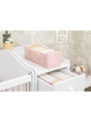 Asitan Baby Akordiyon Çekmece Düzenleyici (Medium, Pembe)