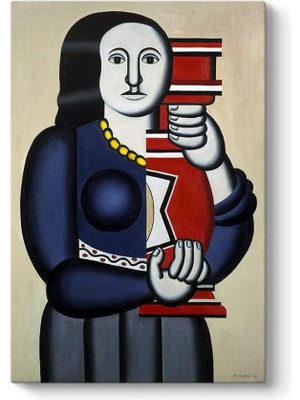 Asitan Leger - Woman Holding Tablosu 60 x 90
