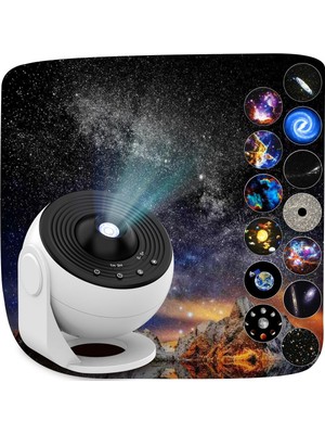 Asitan Yıldızlı Gökyüzü Projektörü, 13'ü 1 Arada Galaxy Planetaryum Projektörü, Yatak Odası Iç