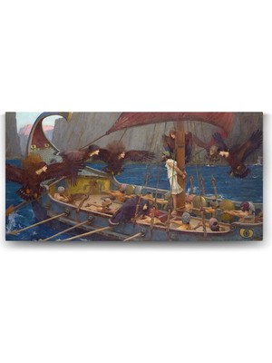Asitan John William Waterhouse - Ulysses And The Sirens Tablosu - 160X80CM