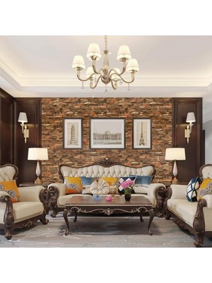 Asitan Kendinden Yapışkanlı 3D Duvar Kağıdı Paneli 70 x 38 cm Beyaz