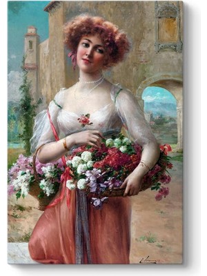 Asitan Emile Vernon - Güzel Kadın Tablosu 40 x 60