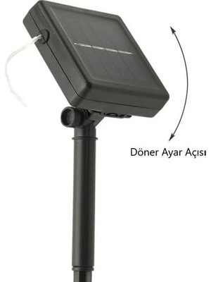 Asitan Çiçek Motifli Güneş Enerjili Su Geçirmez 7 Metre 50 Adet Rgb Çok Renkli LED Solar Bahçe Işı