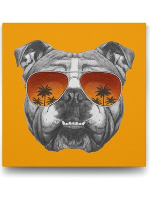 Asitan Ingiliz Bulldog Tablosu - 60X60CM
