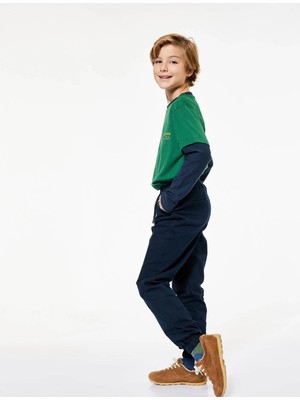 Koton  Gabardin Jogger Lacivert Erkek Çocuk Pantolon 7WKB40001TW