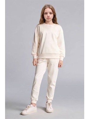 Defacto Jogger Fıt Ekru Kız Çocuk Eşofman Altı Y1226A6/ER98