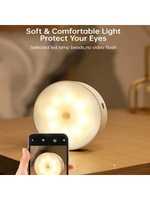 Asitan Hareket Sensörlü USB Şarjlı Lamba LED Işık Sensörlü Lamp Gece Lambası Hareket Sensör LED S