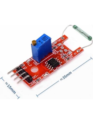 Asitan Reed Sensör Modülü KY-025 Mıknatıs Manyetik Algılayıcı Sensör Anahtar Switch Başlatıcı S