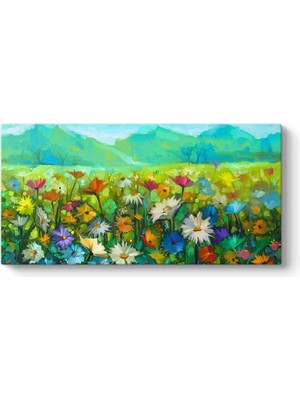 Asitan Çiçekleri Manzara Tablosu 140 x 70