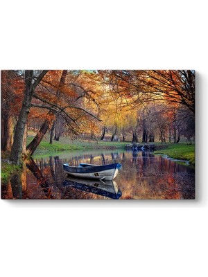 Asitan Sonbahar Göl Kenarı Tablosu 100 x 70