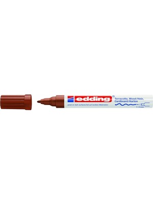 Asitan Edding 4040 Mat Mürekkep Kalemi - 1 Markör - Yuvarlak Uç 1-2 mm - Kahverengi - Pürüzlü, Koyu V