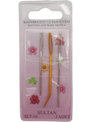 Asitan Angel Çanta Aksesuarları Aksesuar 3 Lü Kanvas Örgü ve Yün Iğnesi Seti Slt-16