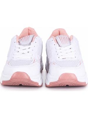 Trender Anorak Beyaz-Pembe Kadın Sneaker 129K