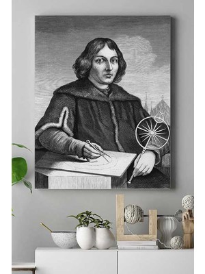 Asitan (PSTER16715) Nikolas Kopernik Bilimsel Kanvas Tablo 2 21 x 30