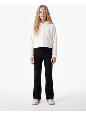 Koton Slim Fit Basic Siyah Kız Çocuk Pantolon 7WKG40028AK