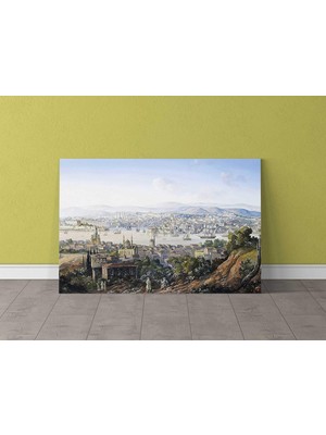 Asitan Carlo Bossoli-Istanbul'a Bakan Türkler Kanvas Tablo, 70X110 cm