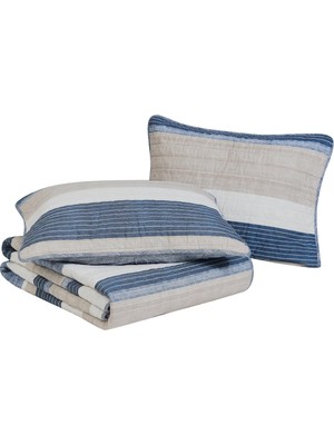 Asitan Quilt Set - 100 Reversible All Season Bedding Includes Matching Shams Blue
