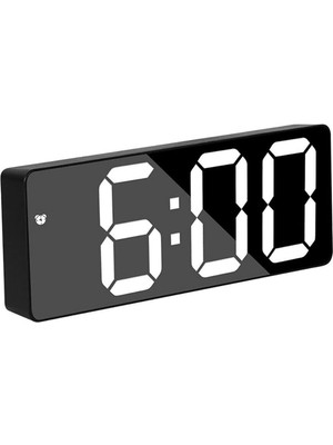 Asitan Çalar Saat, LED Ekran, Dijital Ayna, Pilli, Çift Amaçlı, Erteleme, Gece Modası, Yatak Odası ve