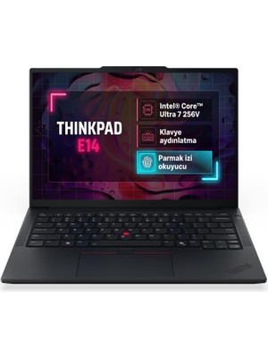 Lenovo Thinkpad E14 Gen 7 Intel Core Ultra 7 256V 16GB 512GB SSD 14" Wuxga Windows 11 Pro Laptop, Notebook 21U2007NTX 002