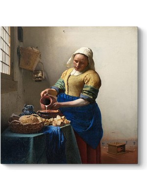 Asitan Johan Vermeer - Sütçü Kız Tablosu 80 x 80
