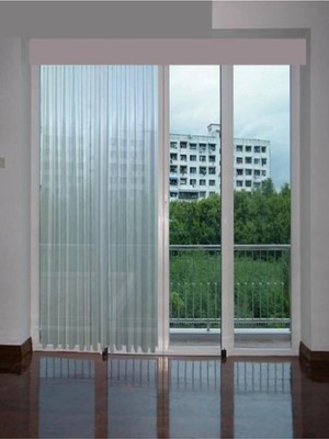 Asitan Evdepo Home Kırık Beyaz Ekstraforlu Pilesiz Vual Çizgili Tül Perde 120 x 260 cm