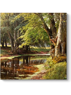 Asitan Mork Monsted - Sunset Over Water Tablosu 80 x 80
