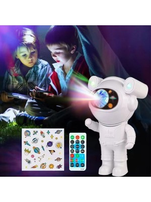 Hsc Bilişim Stickerlı ,kumandalı Astronot Model Gece Lambası BX40
