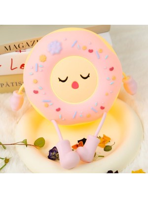 Asitan Donut Lambası Donut Gece Lambası - Silikon Kreş LED Gece Lambası Erkek Kız Çocuklar Için Hedi