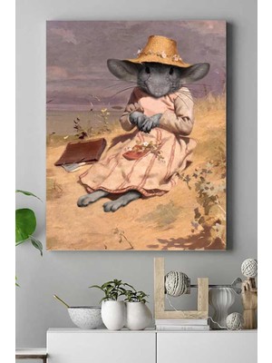 Asitan Fare Hanım Sanatsal Kanvas Tablo 40 x 60