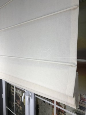 Asitan Rendecioğlutekstil Keten Fon Katlamalı Perde 1. Kalite Natural Keten/krem Renk 120 x 270 Krem