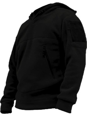 Asitan Genıus Store Erkek Polar Outdoor Kapşonlu Kombat Tactical Cepli Polar