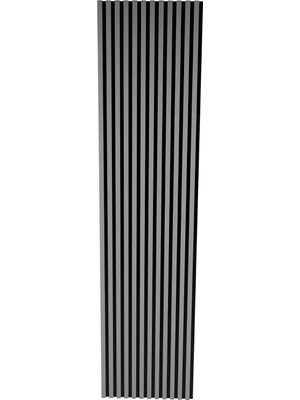 Asitan Akustik Mdf Duvar Paneli Akupanel Duvar Dekor Profili Ses Yalıtım ve Dekor Çıtası 61X278 cm Gri