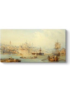 Asitan Thomas Allom - Haliç'e Giriş Kanvas Tablo 120 x 60