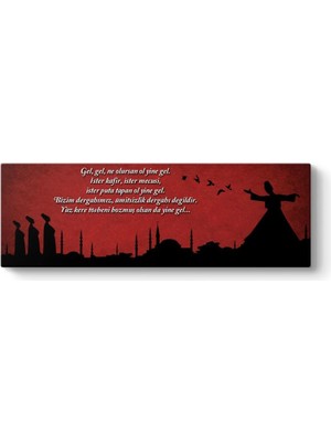 Asitan Mevlana Sözleri Tablosu 120 x 40