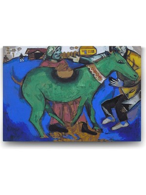 Asitan Chagall - The Green Donkey Tablosu - 45X30CM