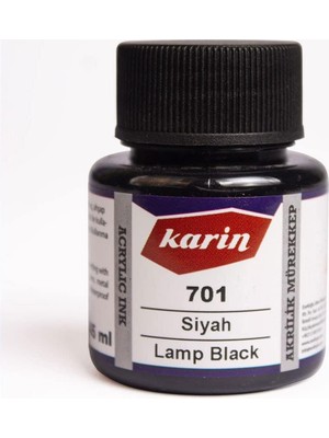 Asitan Karin Akrilik Mürekkep 45ML 701 Is Siyahı