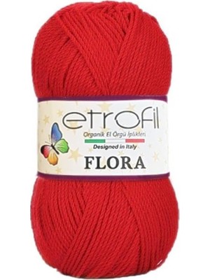 Asitan Etrofil Flora Patiklik Çoraplık El Örgü Ipi 73034 Kırmızı