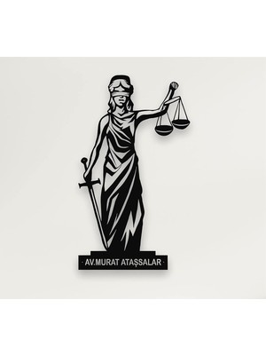 Asitan Özelleştirilebilir Metal Duvar Sanatı - Themis - 3D Duvar Silueti Metal Duvar Dekoru Ev Ofis Deko