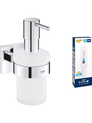 Asitan Grohe Start Cube Quickfix Sıvı Sabunluk + Quickglue A1 Yapıştırıcı Seti