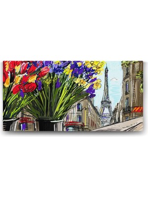 Asitan Eyfel Florist Tablo - 80X40CM
