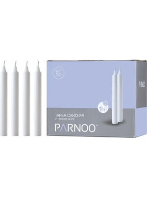 Asitan 60 White Konik Candles 4 Inç x 1/2 Inç Thick. Burn 1.1/2 Hour