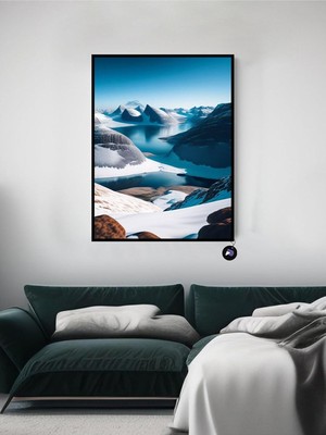 Asitan (PSTER20799) Nordik Dağları Iskandinav Tarzı Çerçeveli Tablo 40 x 50