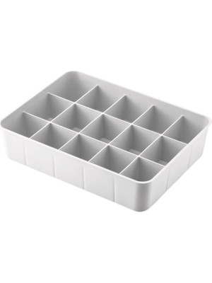 Asitan Dolap Içi 15 Bölmeli Çekmece Düzenleyici Plastik Hobi Kutusu Takı Makyaj Saklama Kabı Organize