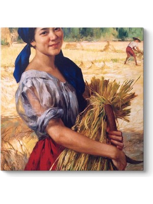 Asitan Amorsolo - Palay Maiden Tablosu 80 x 80