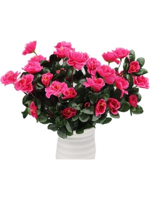 Asitan Yapay Çiçek Fuşya Pembe Açelya Demeti 7 Dallı 33 * 20CM