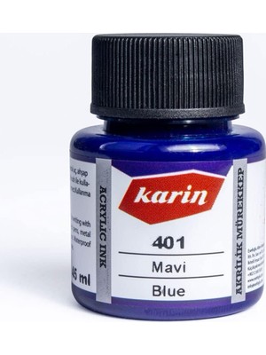 Asitan Karin Akrilik Mürekkep 45ML 401 Mavi